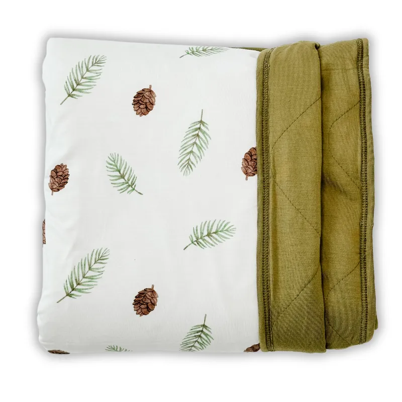 1.0 TOG Child Blanket - Pine Cones / Basil