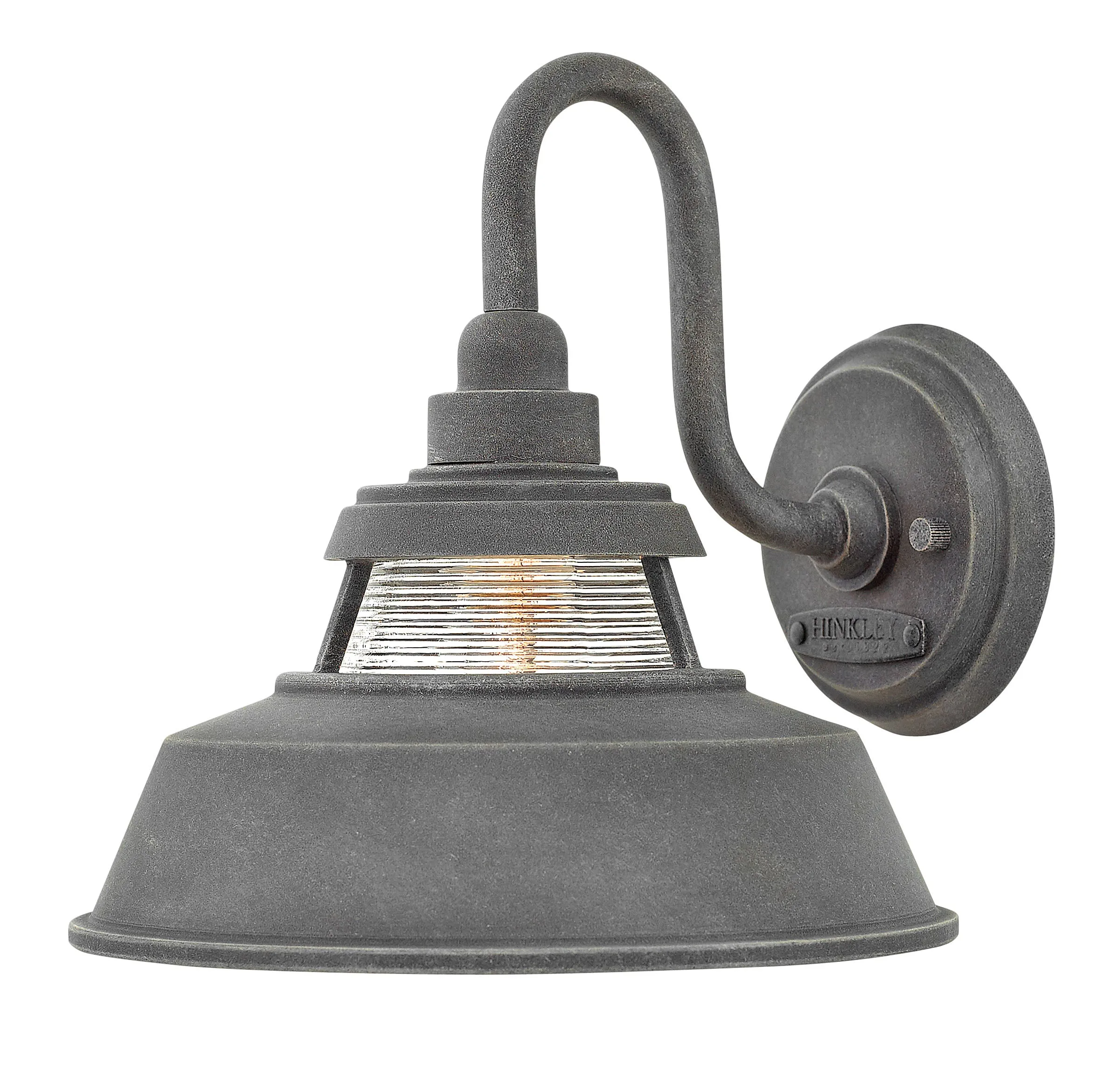 10"H Troyer 1-Light Medium Outdoor Wall Light in Aged Zinc