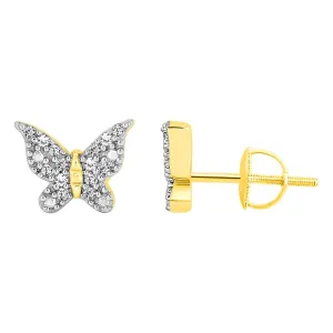 .12ctw Diamond Butterfly Stud Earrings