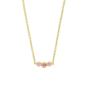 3 Illusion Set Pink Sapphire Necklace