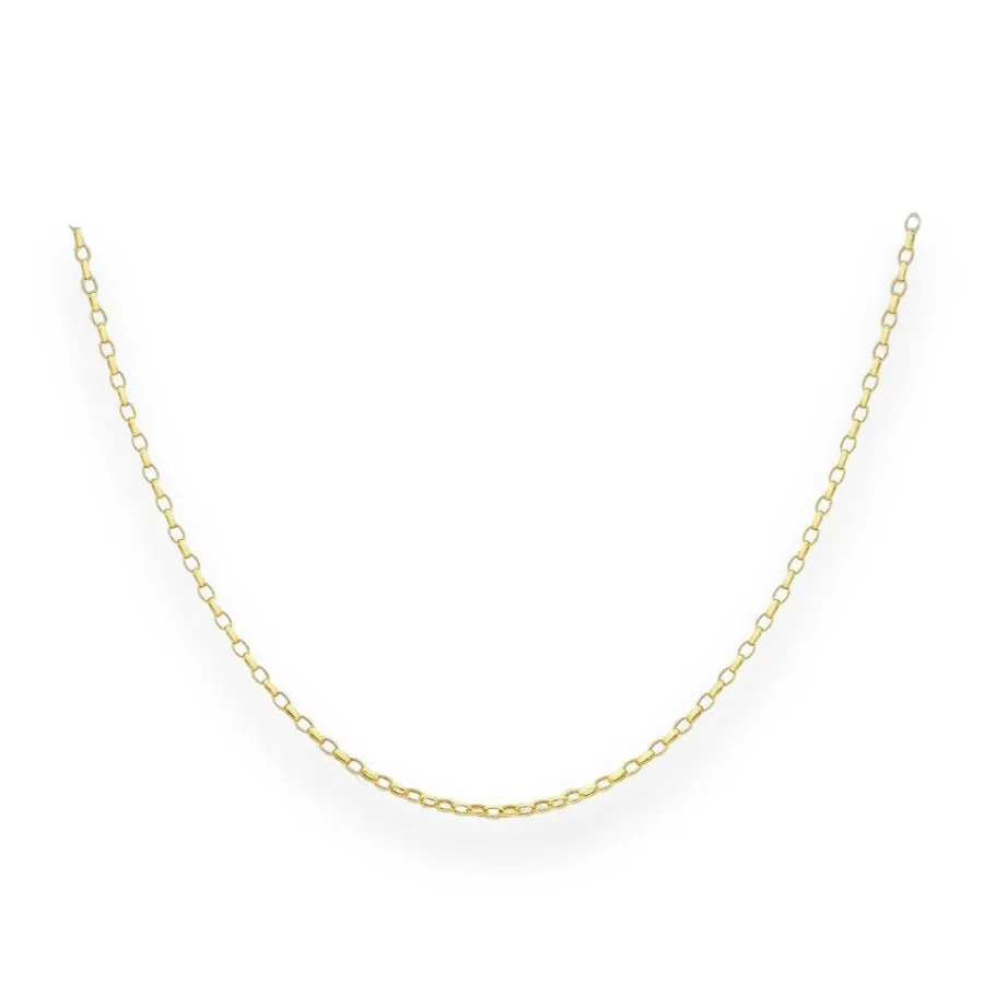 9ct Gold 3mm Oval Belcher Chain