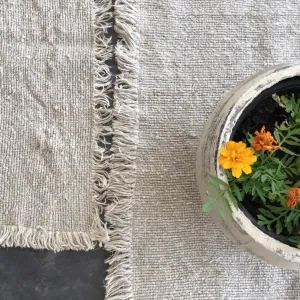 Alder Handloomed Linen Table Runner with Fringe