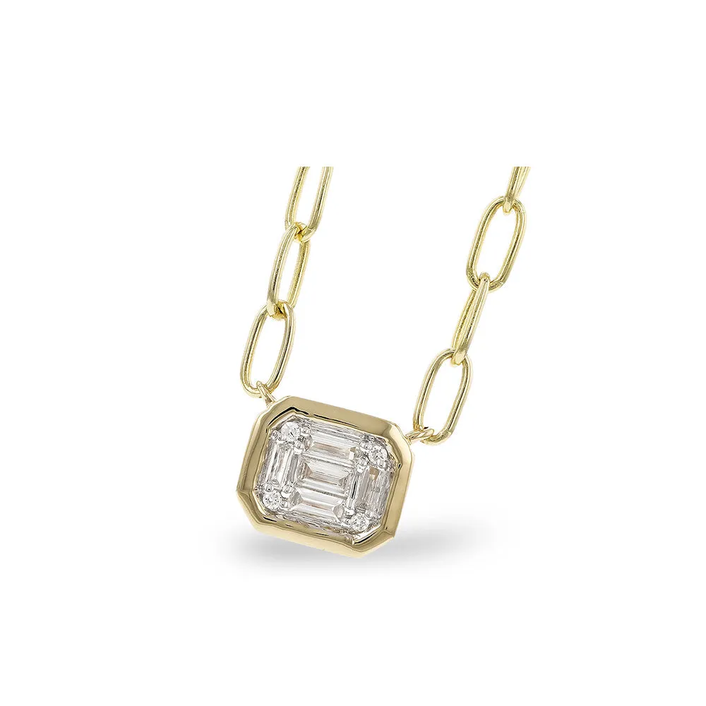 Allison Kaufman Co. Yellow Gold Diamond Solitaire Necklace