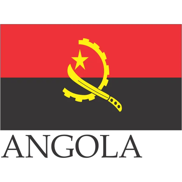 Angola Embroidered Flag Badge