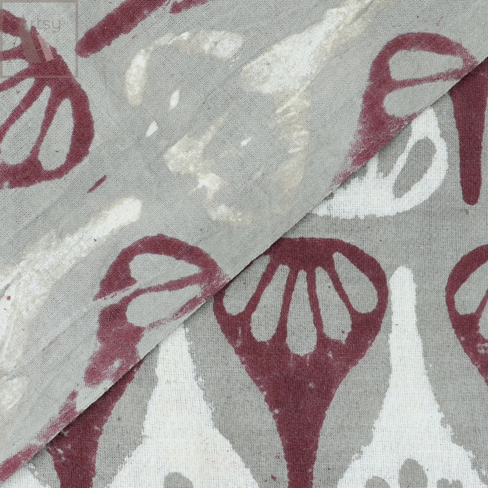 Block Printed Voile Cotton Fabric