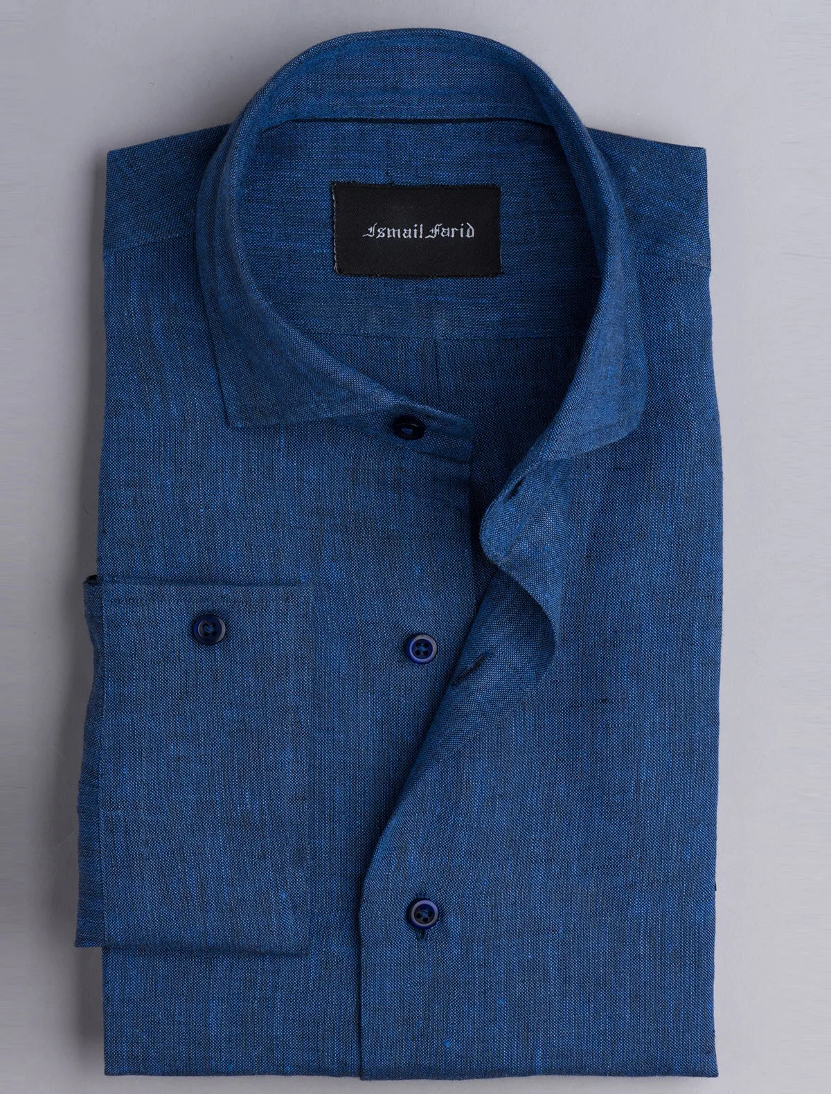 BLUEBERRY- BLUE LINEN SHIRT