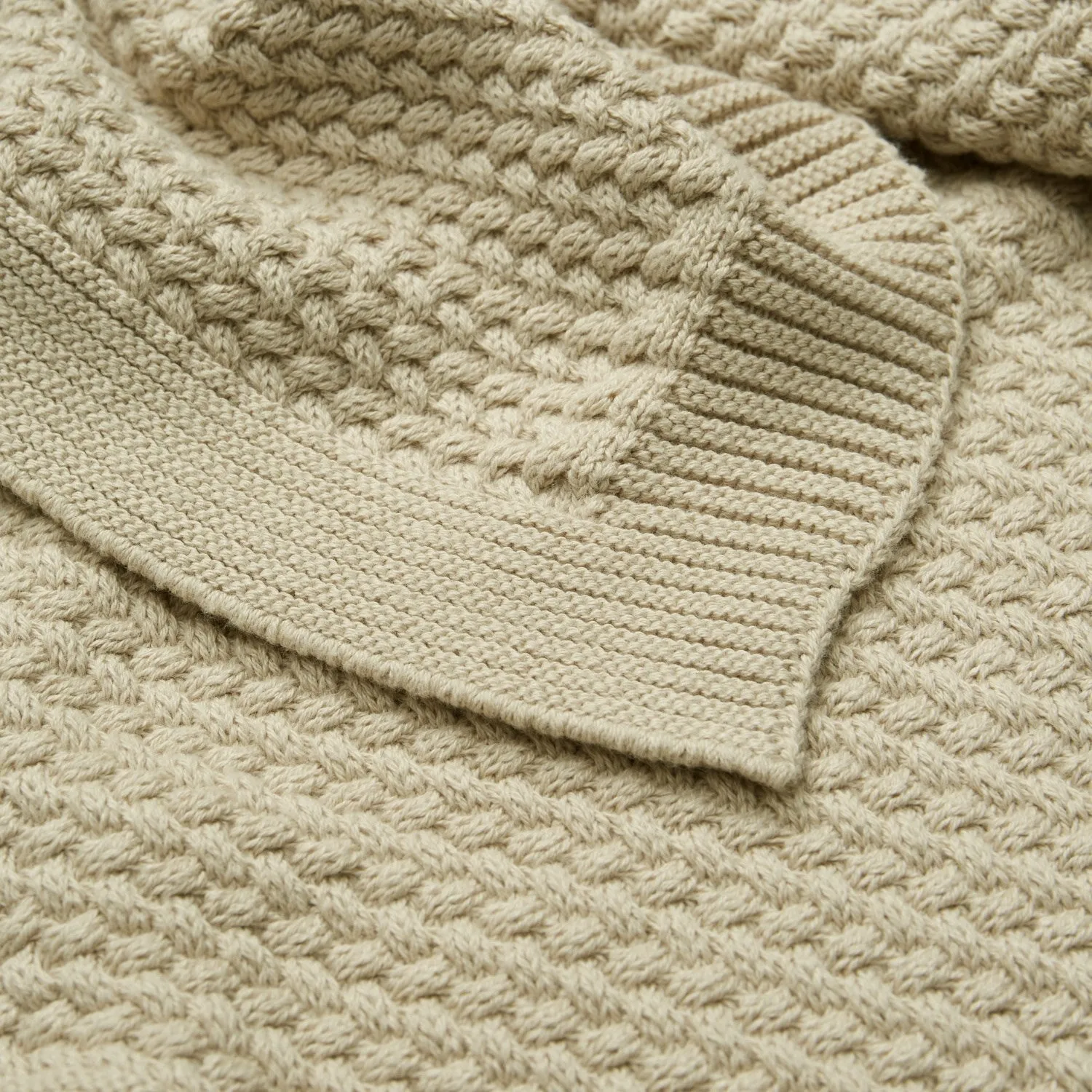 Cam Cam Copenhagen Latte Harper Baby Knit Throw