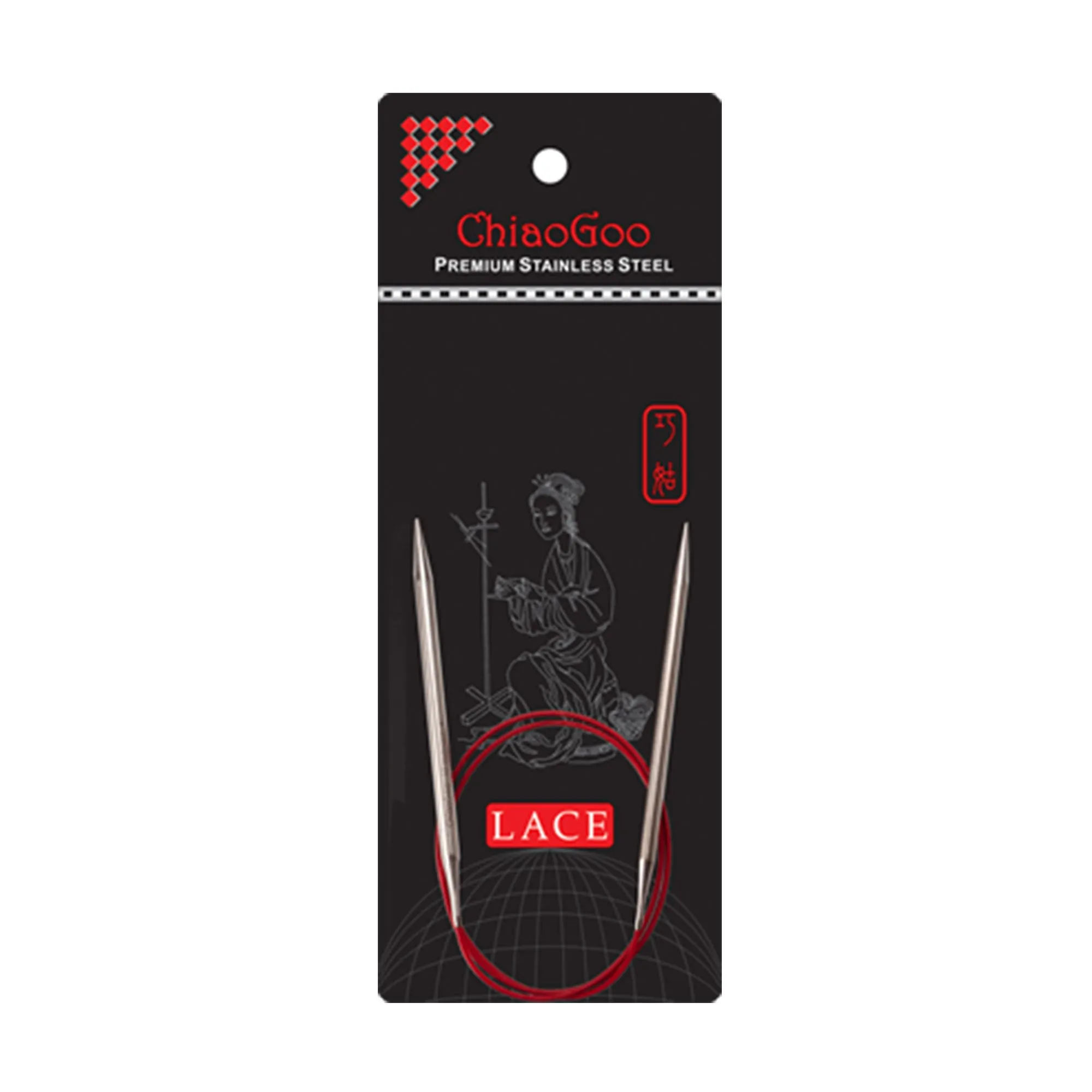 ChiaoGoo RED Lace Circular Needles - US 000 (1.5mm) - 16"