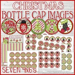 Christmas Bottle Cap PRINTABLE