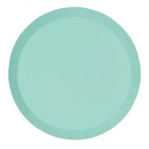 Classic Pastel Mint Green Paper Plates - Pack of 20