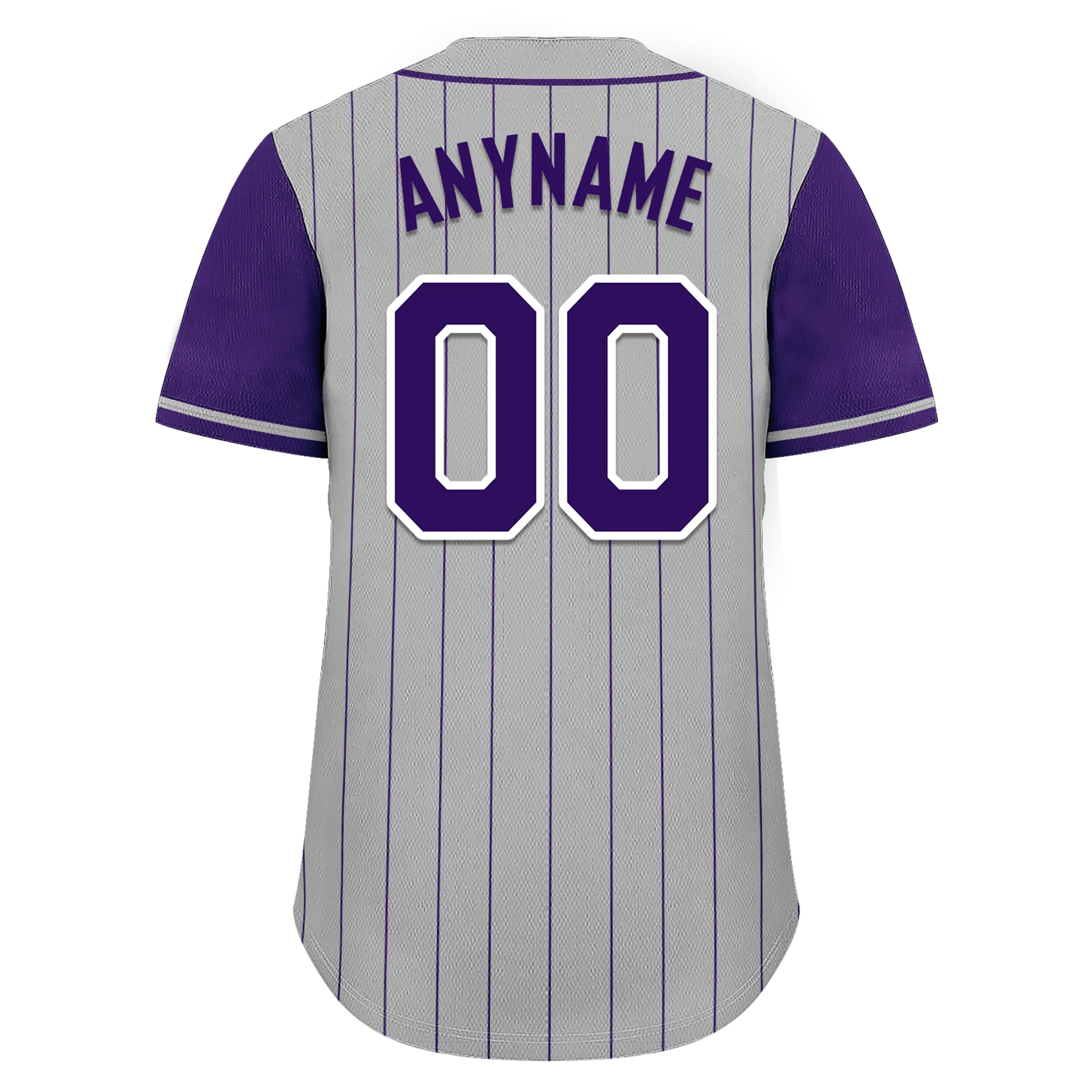 Custom Gray Purple Stripe Fashion Personalized Authentic Baseball Jersey BSBJ01-D017253