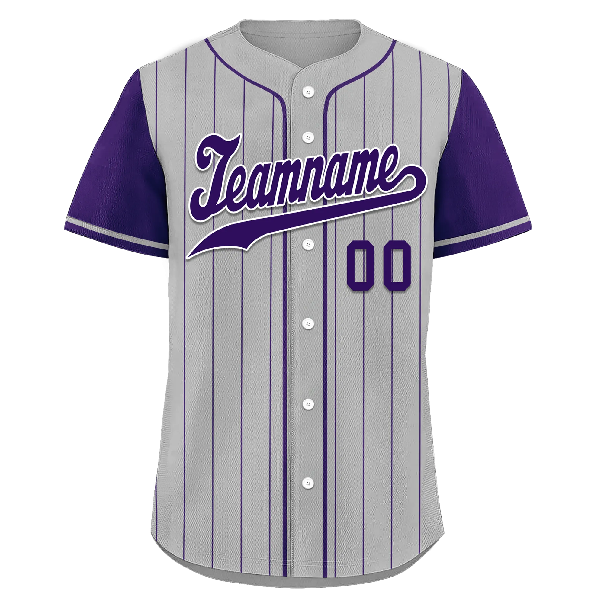 Custom Gray Purple Stripe Fashion Personalized Authentic Baseball Jersey BSBJ01-D017253