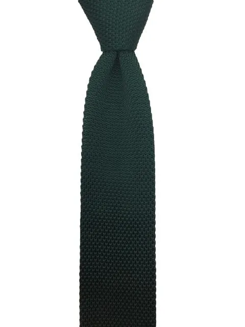 Dark Green Men's Knit Necktie