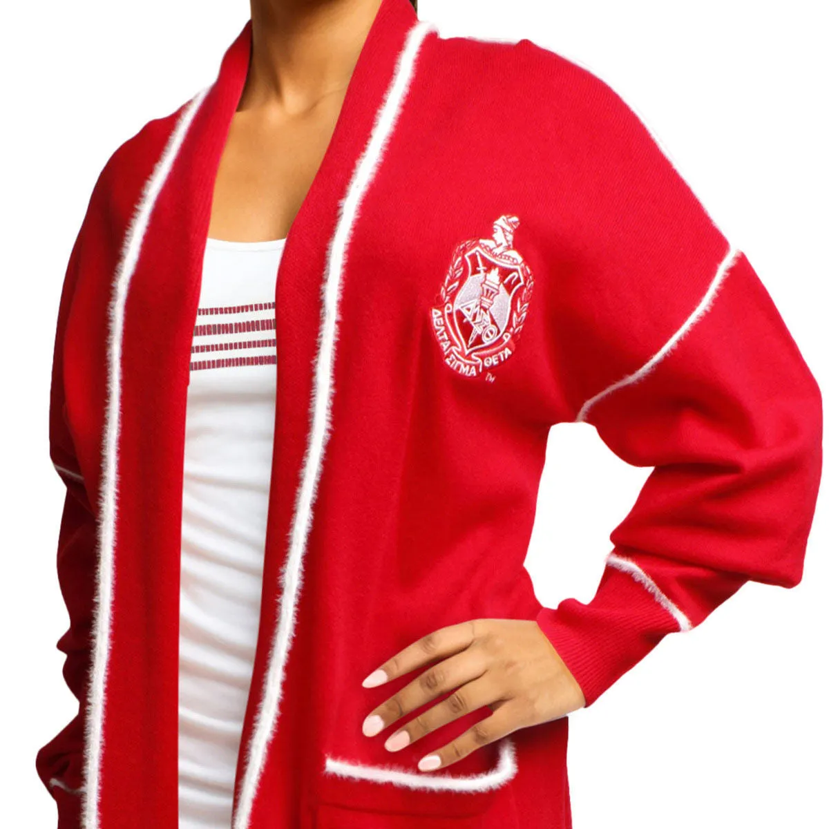 Delta Sigma Theta DST Sorority Small Long Duster Cardigan for Women