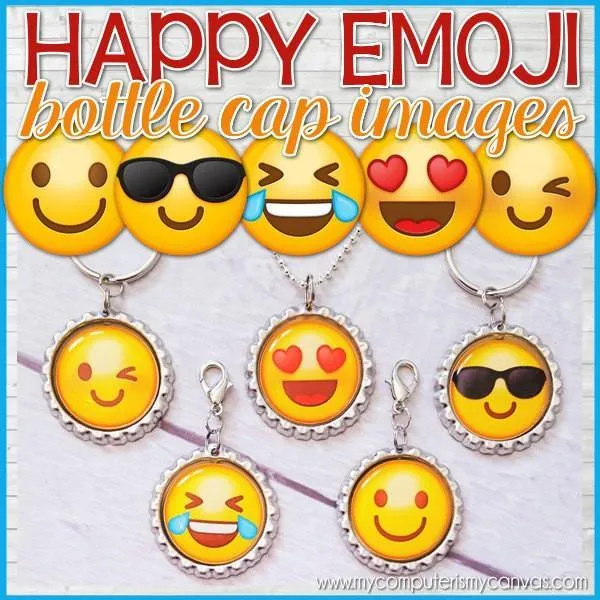 EMOJI Bottle Cap PRINTABLE