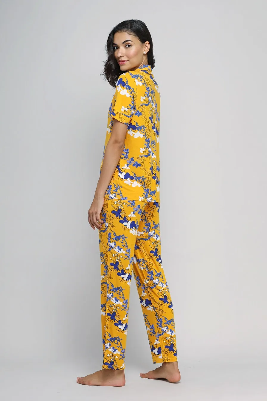 Floral Love Button Down Pajama Set