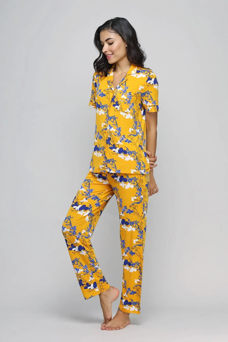 Floral Love Button Down Pajama Set