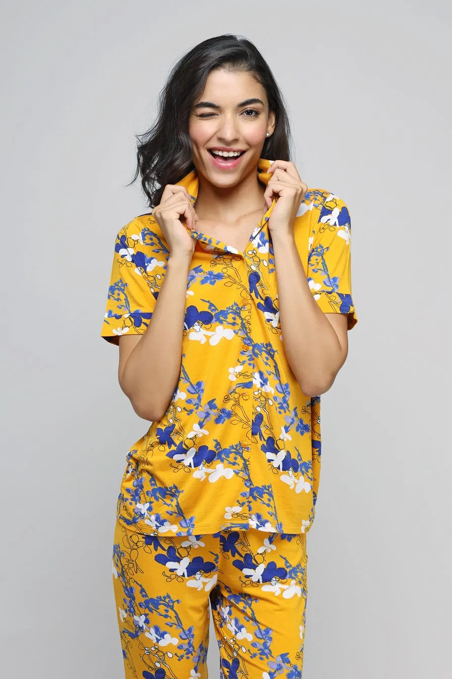 Floral Love Button Down Pajama Set