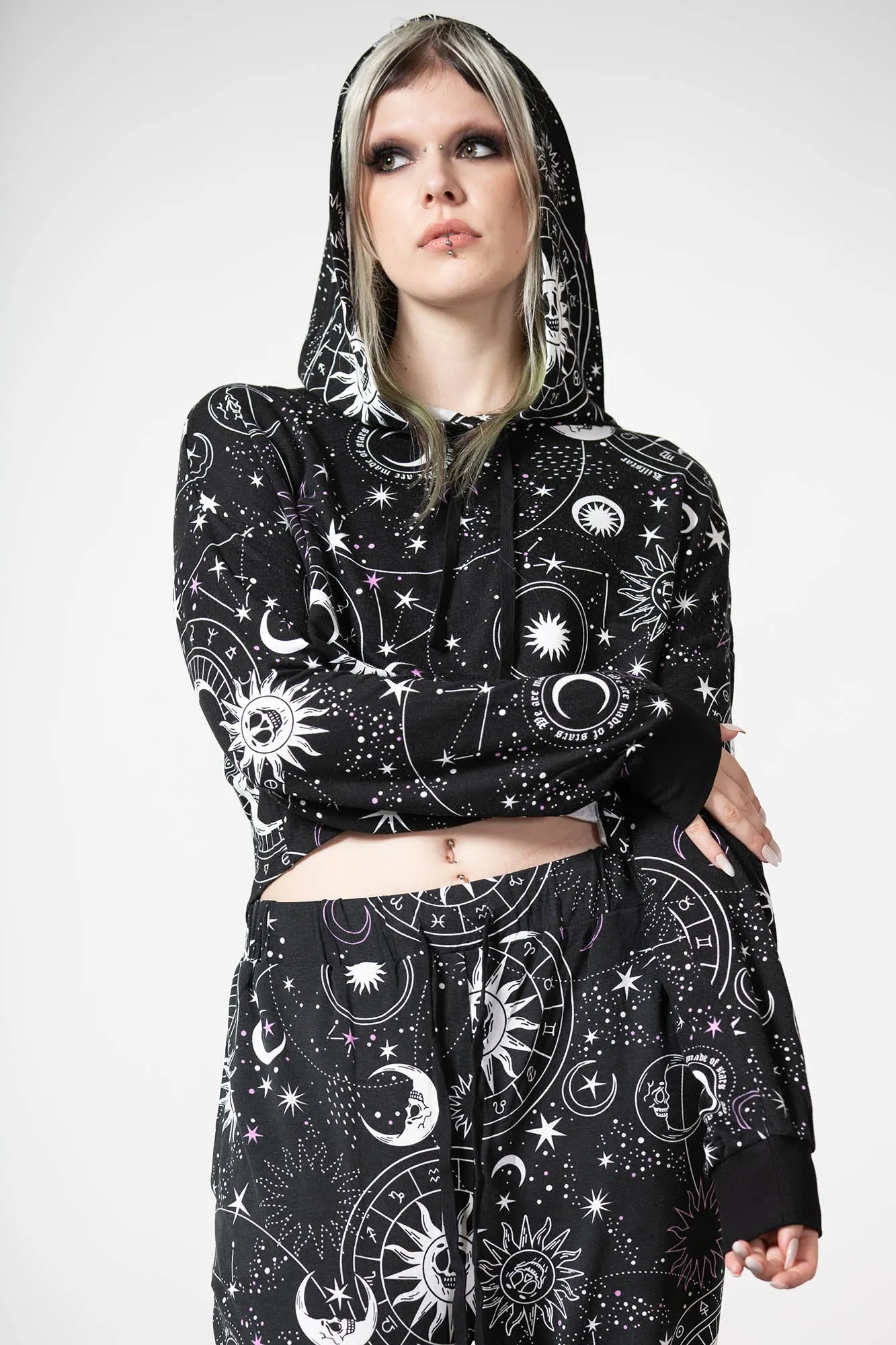 Galaxy Cropped Hoodie