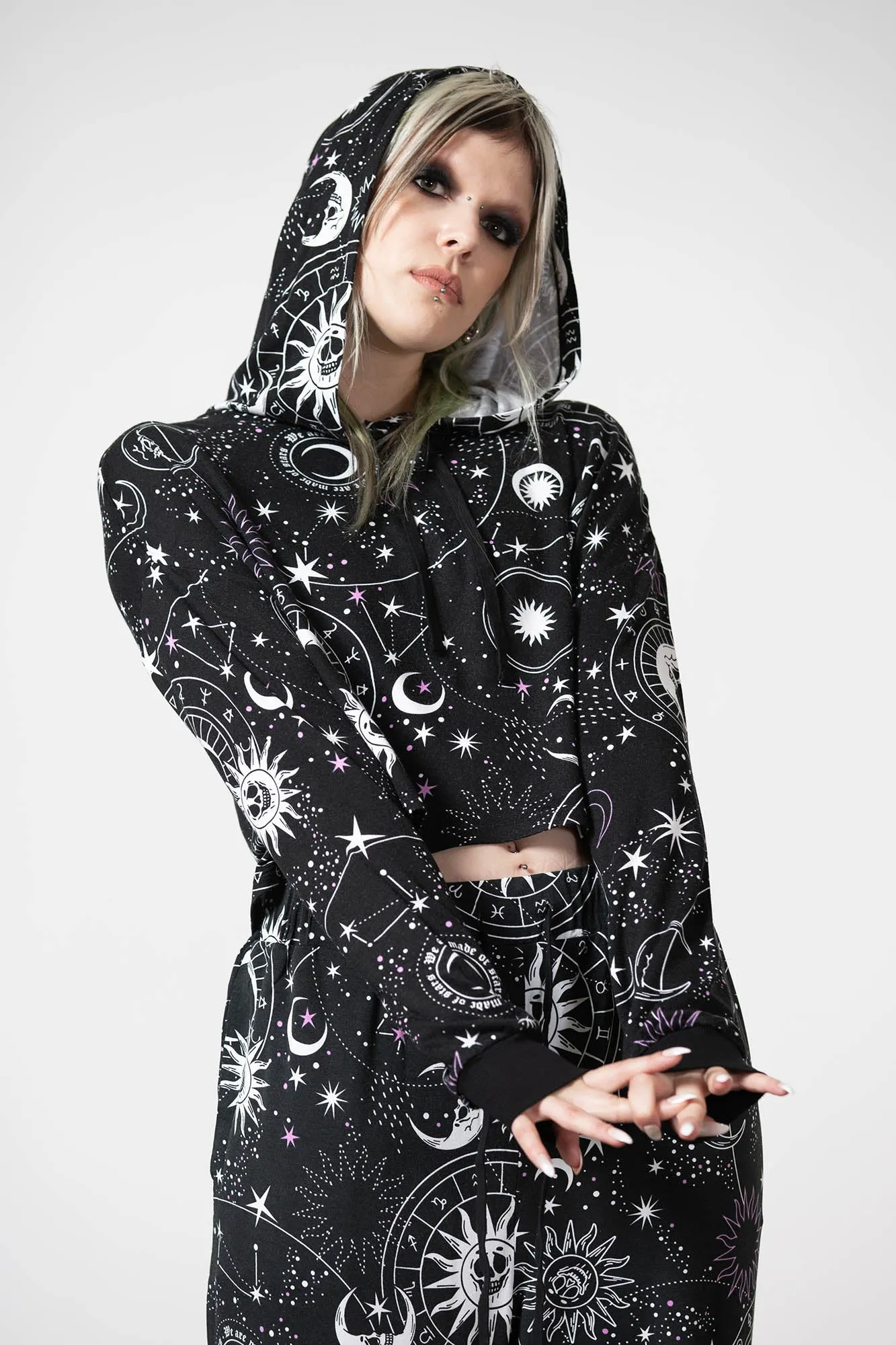 Galaxy Cropped Hoodie