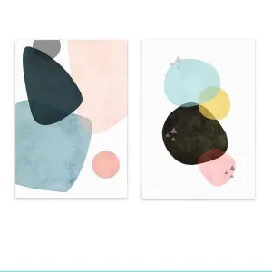 Geometry Abstract Wall Art Canvas Prints - 2 Pcs Set (50x70cm)