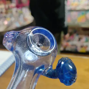 Glass Piece [ Blue Mushroom ] by W.C. Glass