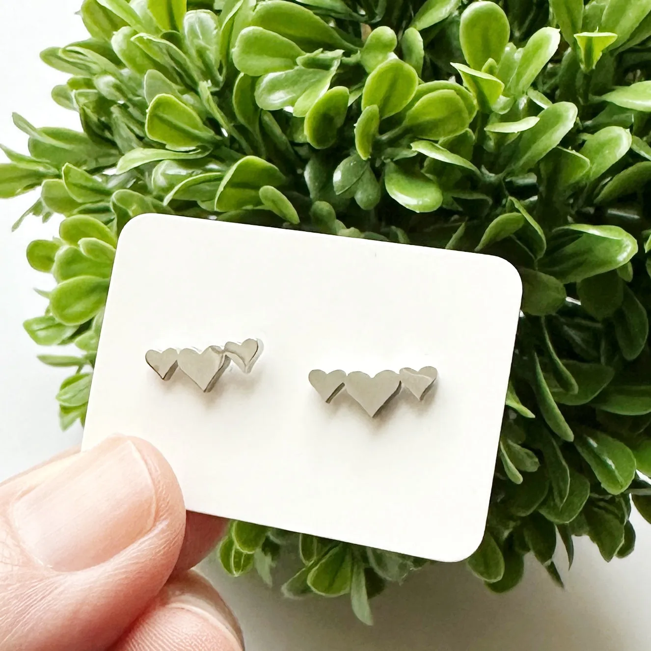 Hearts, Love & Stars Stainless Steel Post Earrings