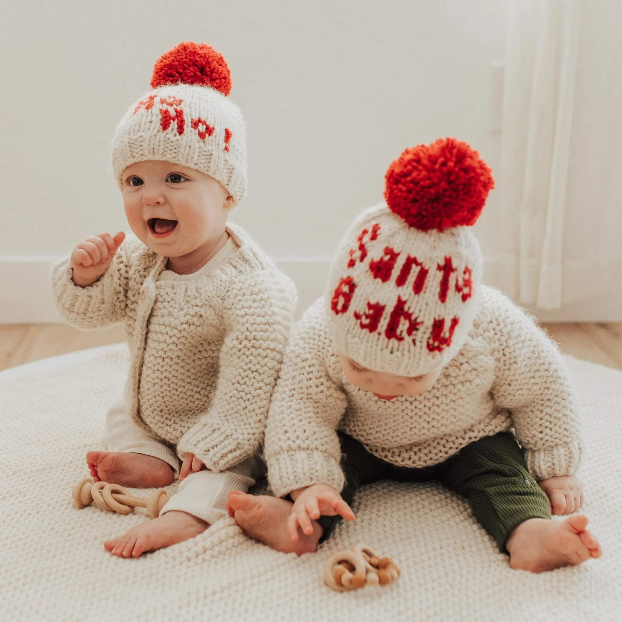 Ho Ho Ho! Hand Knit Beanie Hat