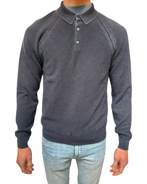 JACOB COHEN Cashmere Polo Grey Blue