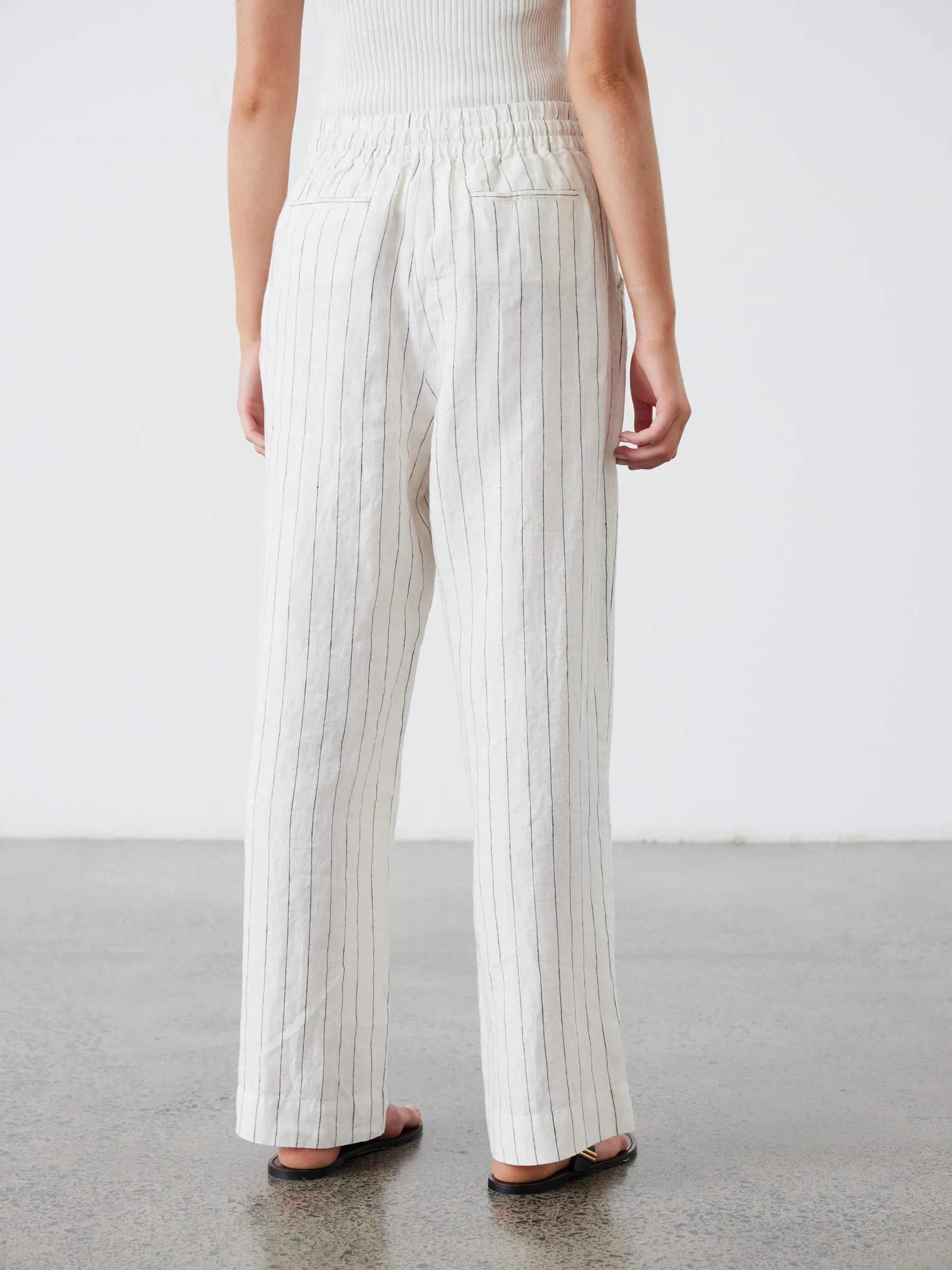 Jacque Pant - Ecru Stripe