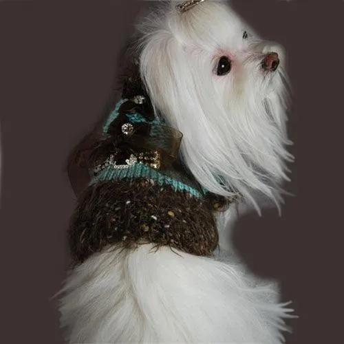 Lady Chocolat A La Menthe "Chocolate Mint" Dog Sweater Teacup