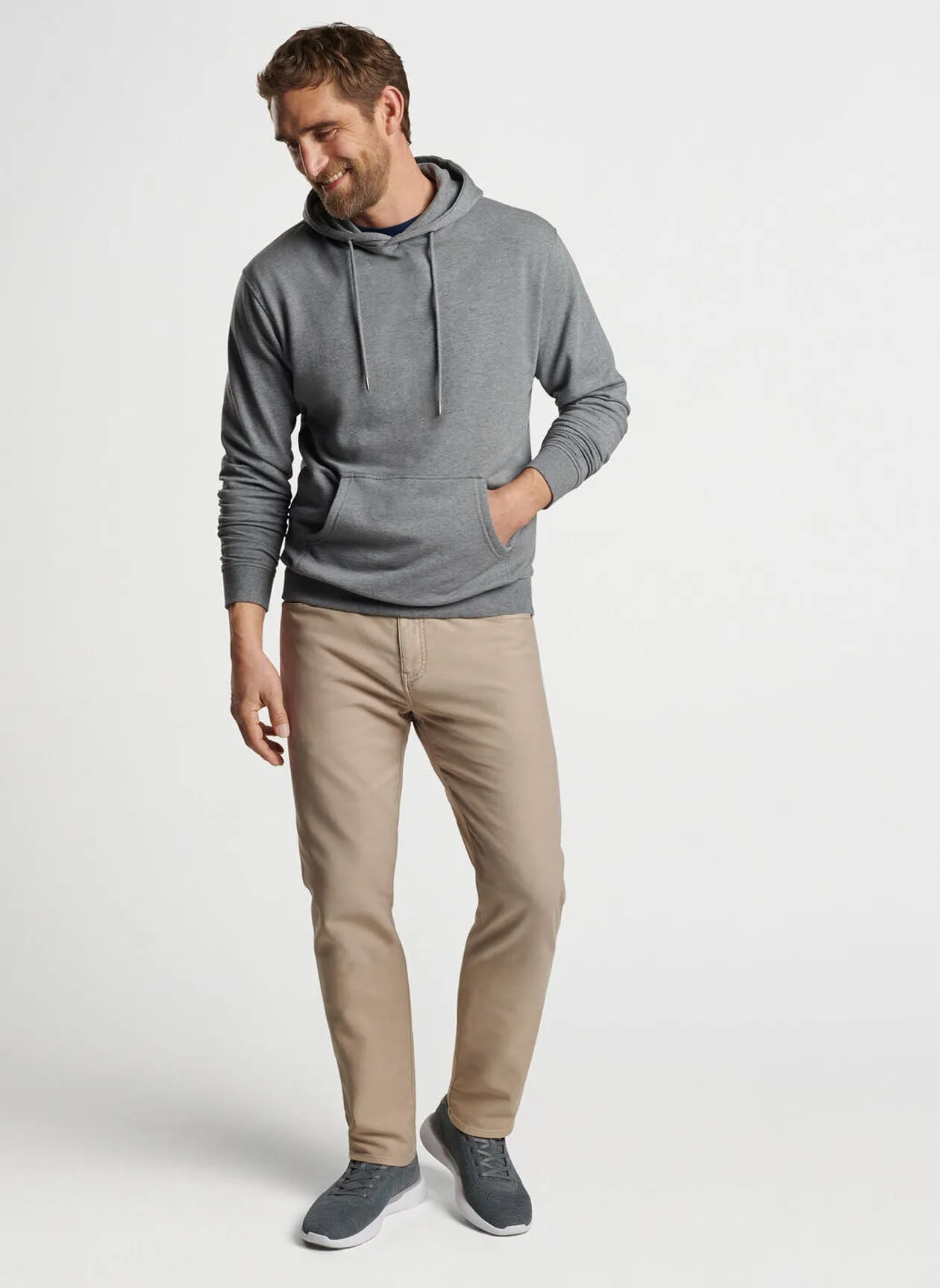 Lava Wash Hoodie in Gale Grey by Peter Millar