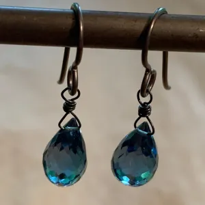 London Blue Topaz Earrings by Ruth