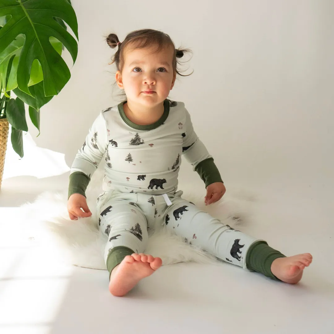 Long Sleeve PJ Set - Black Bears