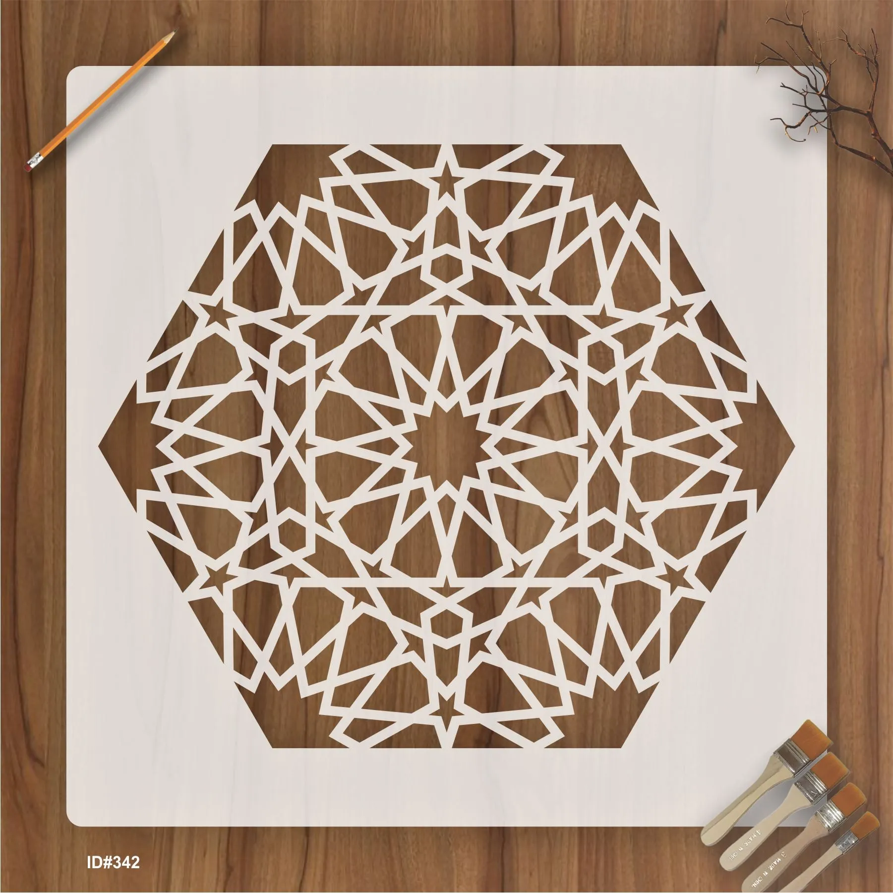 Mandala Geometric Design Stencil Reusable Stencil For Canvas And Wall Painting.ID# 342