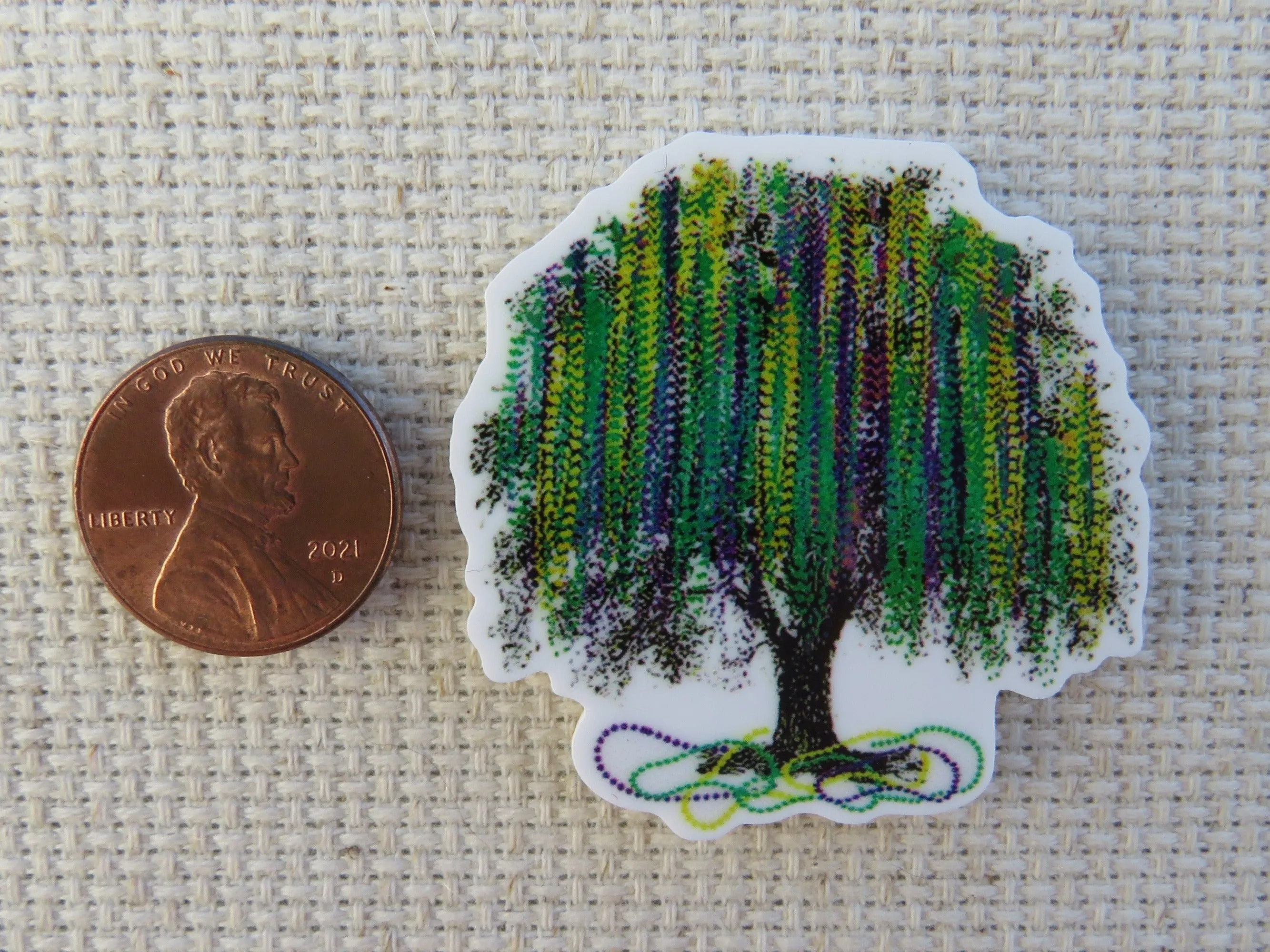 Mardi Gras Bead Tree Needle Minder, Cover Minder, Magnet LAST ONE!