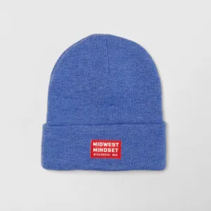 Midwest Mindset Knit Beanie - Heather Blue