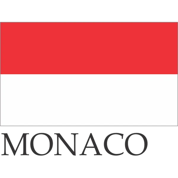 Monaco Embroidered Flag Badge