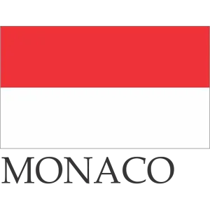 Monaco Embroidered Flag Badge