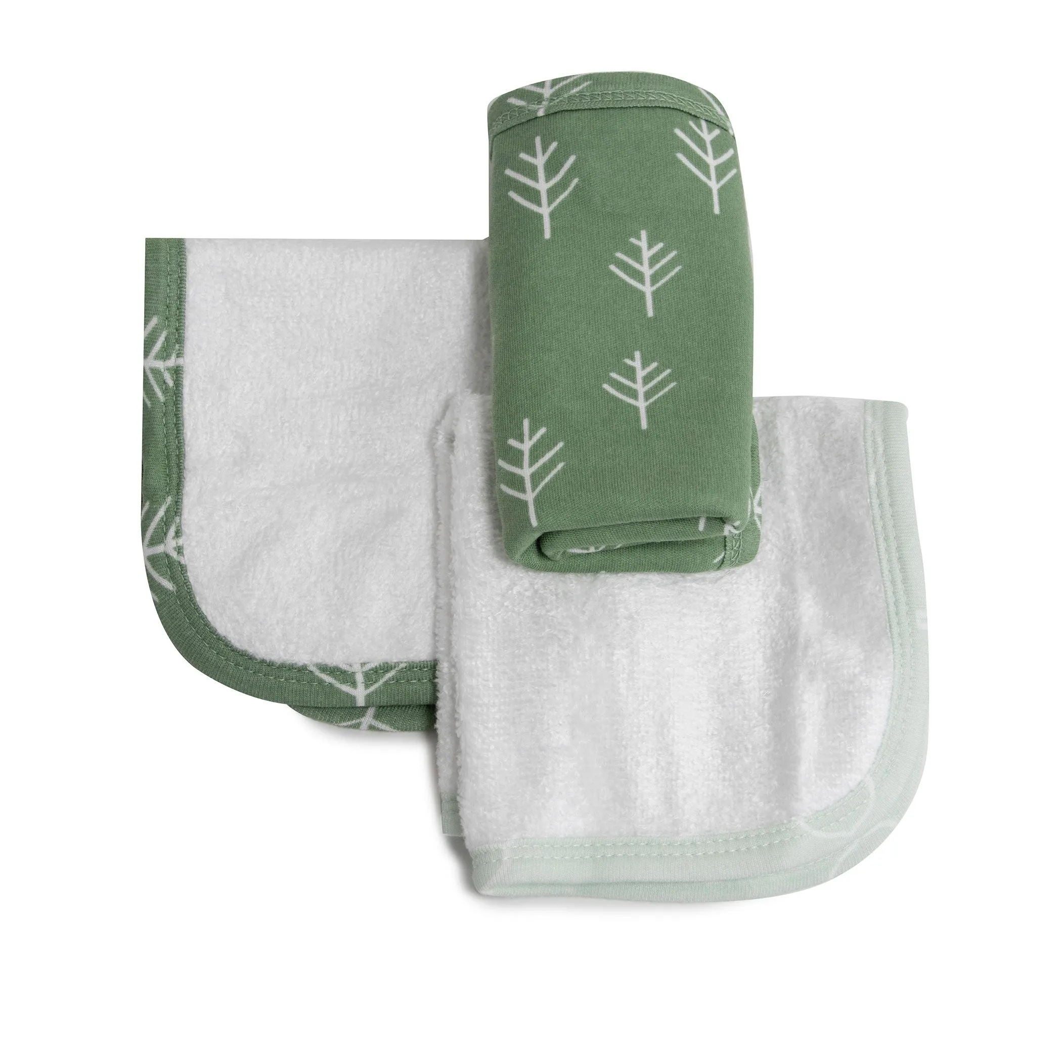 Nordic 3pk Wash Cloth Dusty Avocado/Forest