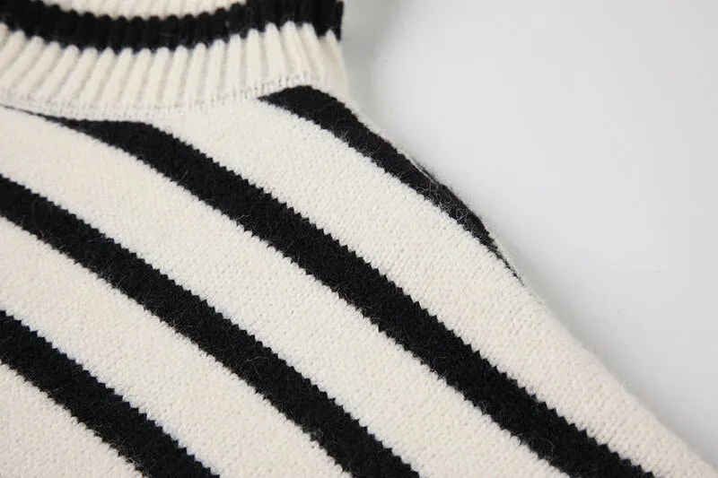 Pre Order:  Classic Turtleneck Striped Sweater