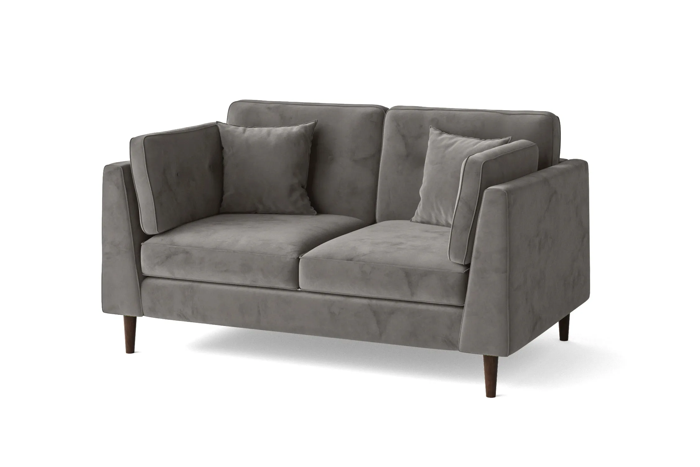 Ragusa 2 Seater Sofa Grey Velvet