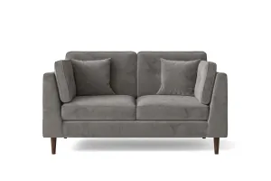 Ragusa 2 Seater Sofa Grey Velvet