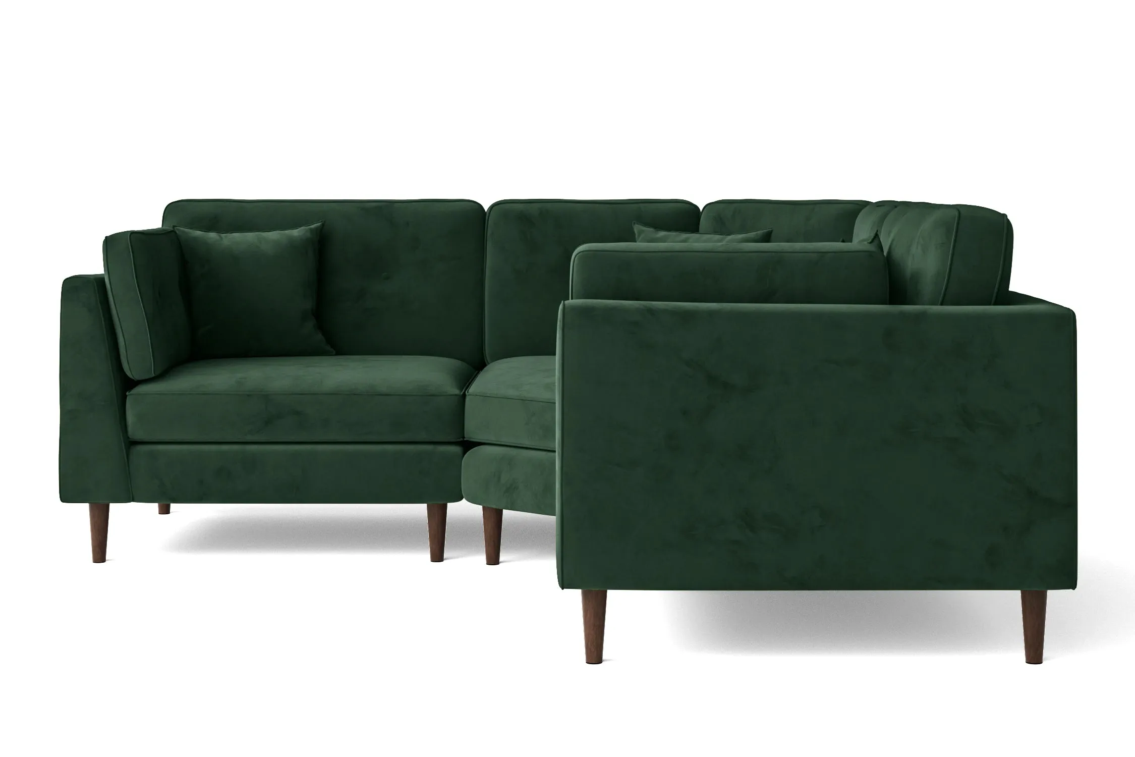 Ragusa 3 Seater Corner Sofa Green Velvet