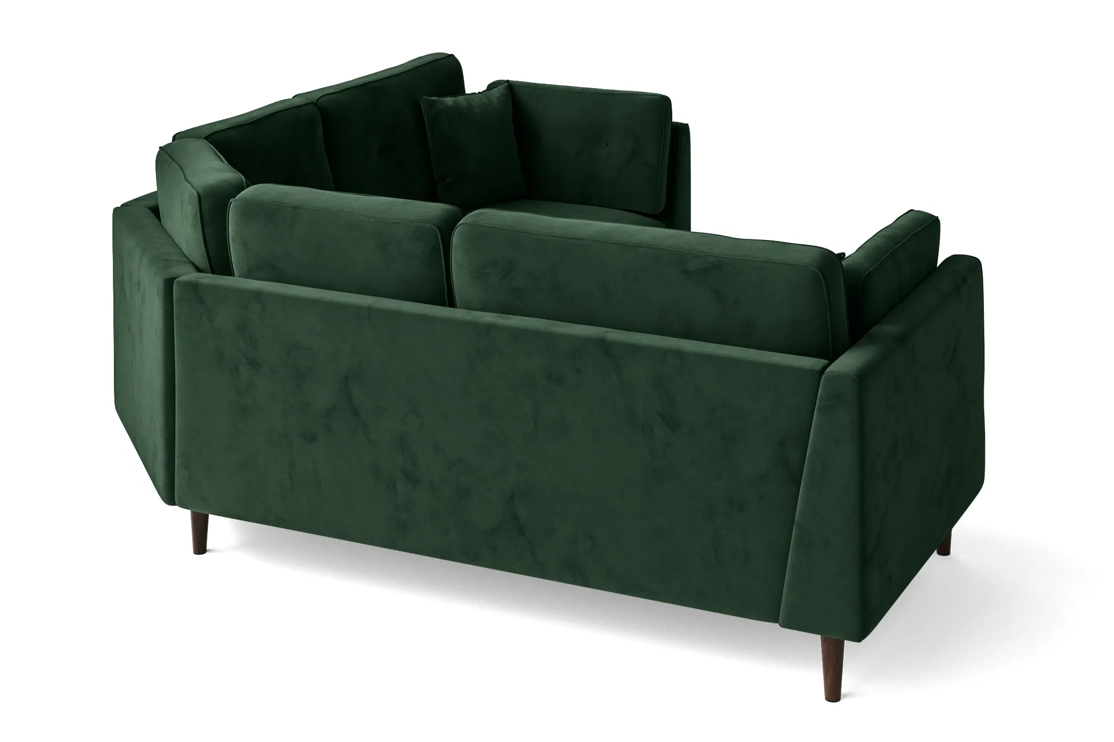 Ragusa 3 Seater Corner Sofa Green Velvet