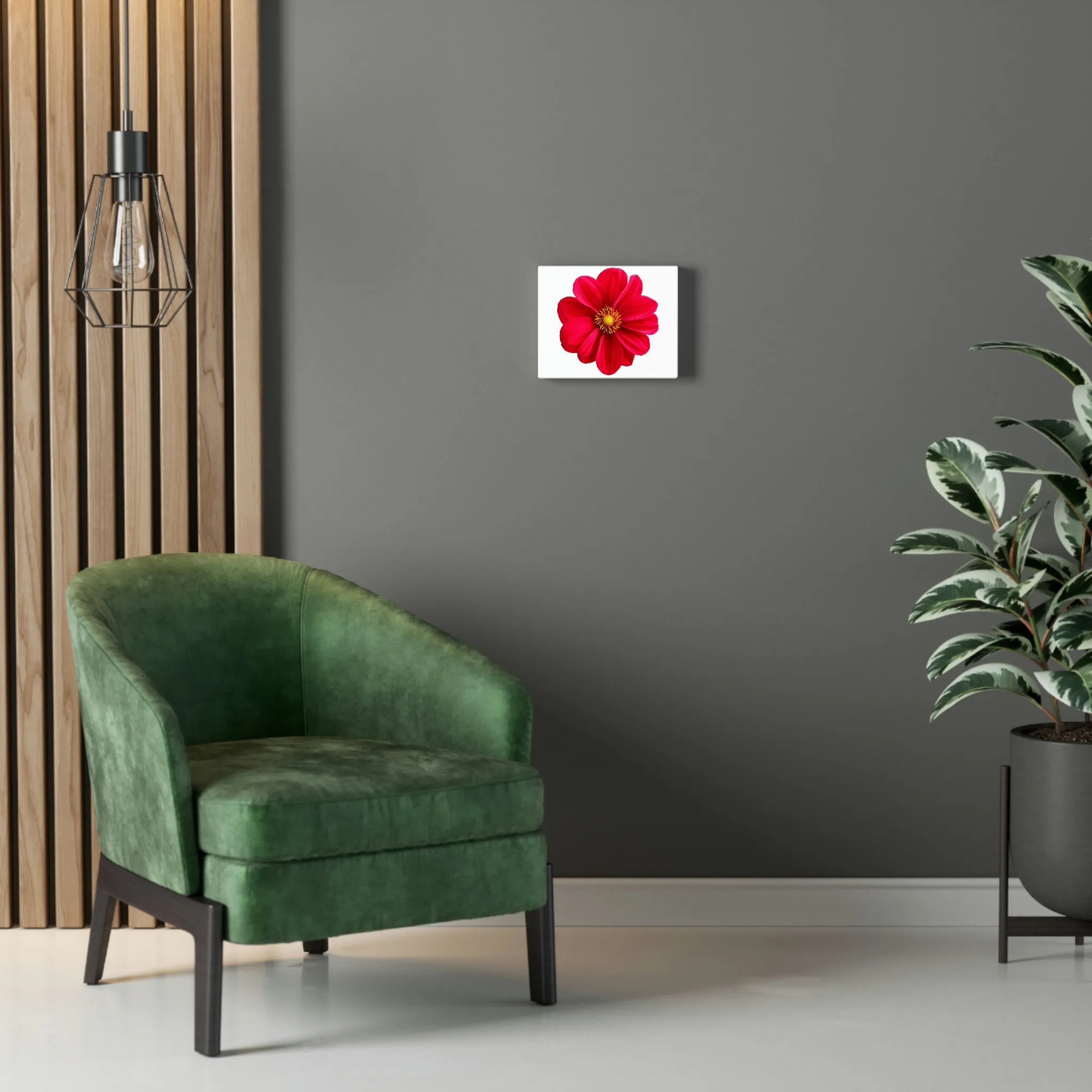 Red Flower Stretched Canvas