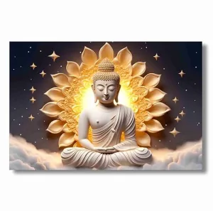 SAF paintings Buddha Painting | buddha paintings for living room | buddha painting for wall decoration | buddha painting canvas 24 inch x 36 inch SANF-CR32