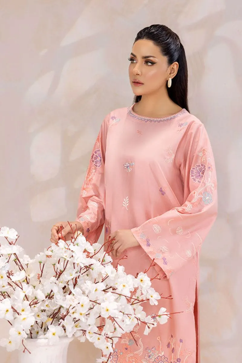 SAFWA - Embroidered - Pink - Lawn - 2 Piece - Stitched