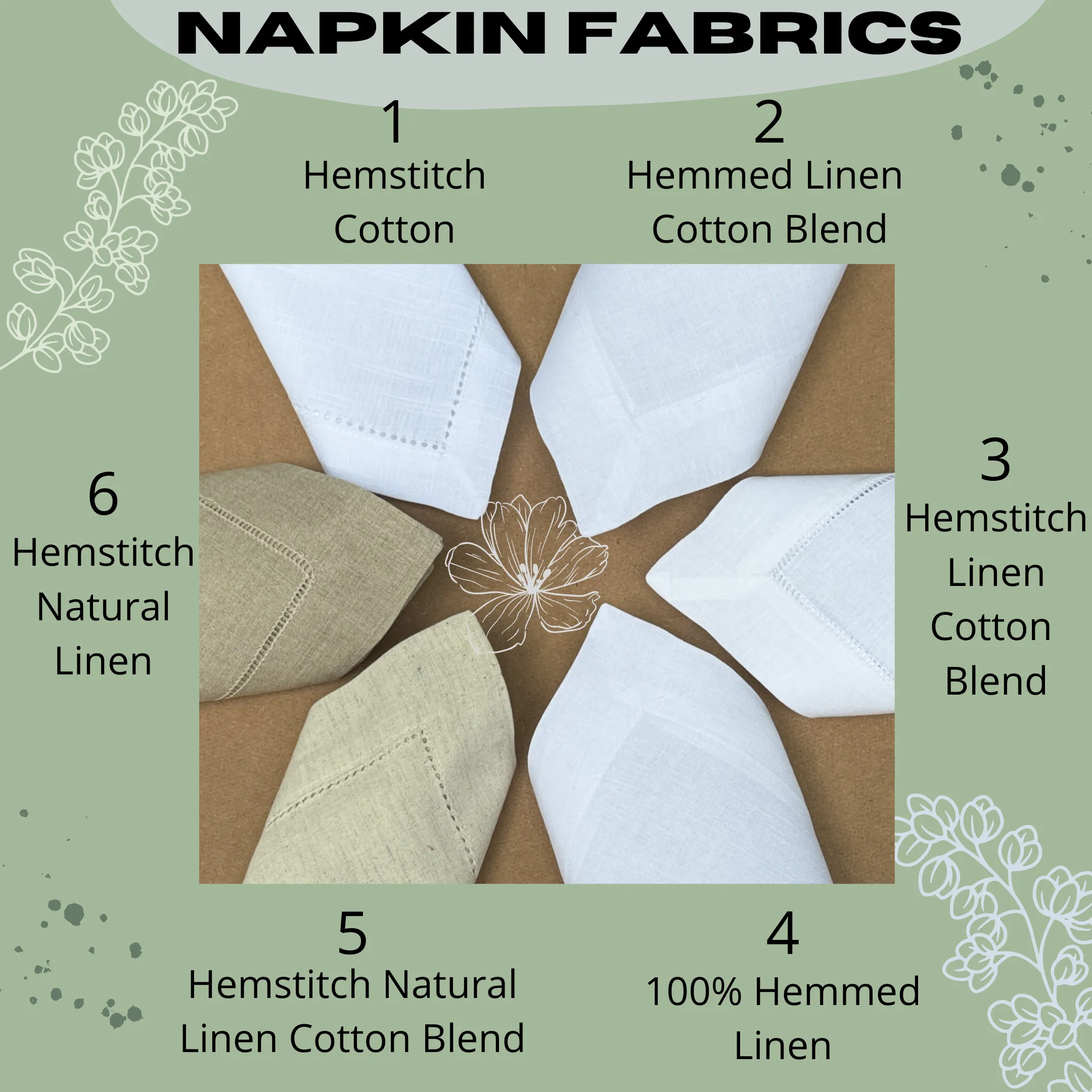 Sample Napkin Fabric Swatches