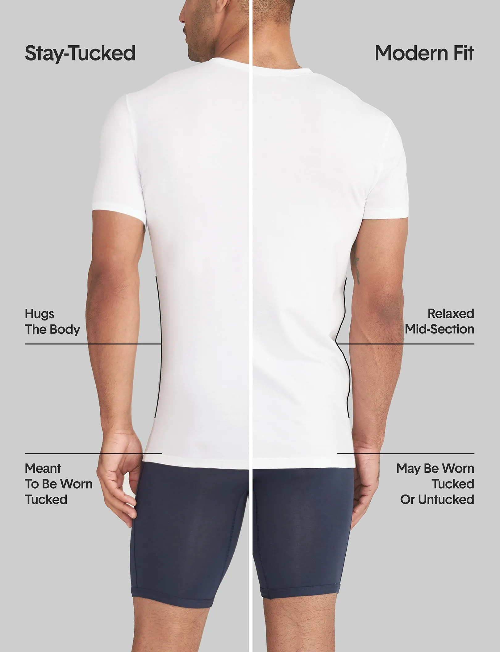 Second Skin High V-Neck Stay-Tucked Undershirt (6-Pack)